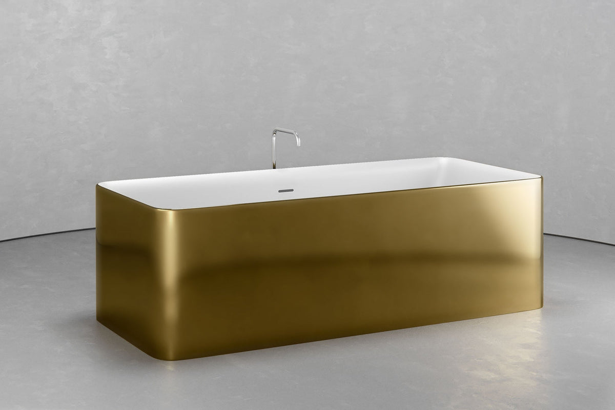 Rectangular Freestanding Concrete Soaking Tub, 92.5 Gallon – view 3