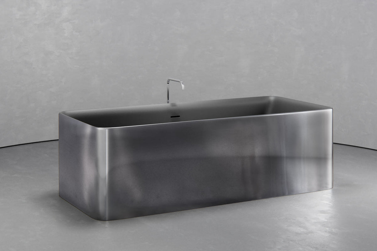 Rectangular Freestanding Concrete Soaking Tub, 92.5 Gallon – view 4