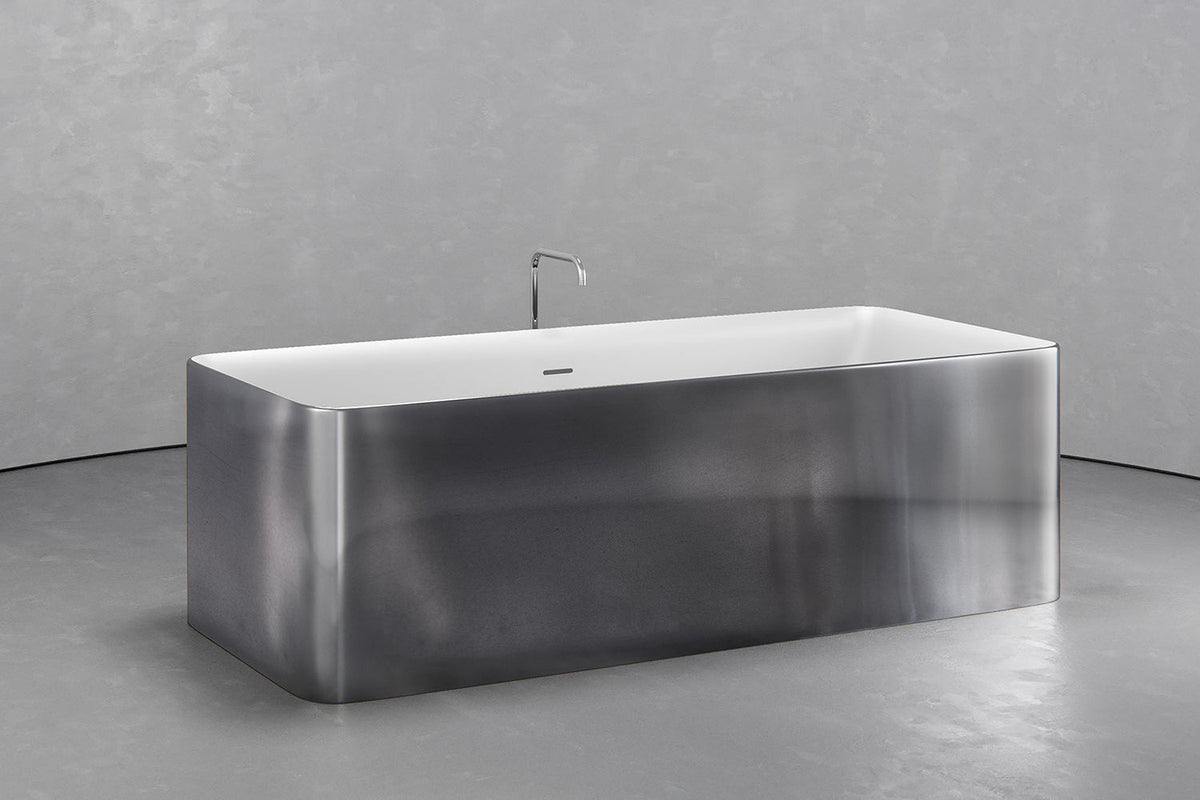 Rectangular Freestanding Concrete Soaking Tub, 92.5 Gallon – view 5