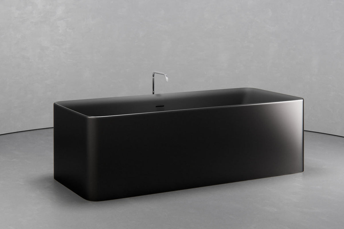 Rectangular Freestanding Concrete Soaking Tub, 92.5 Gallon – view 6