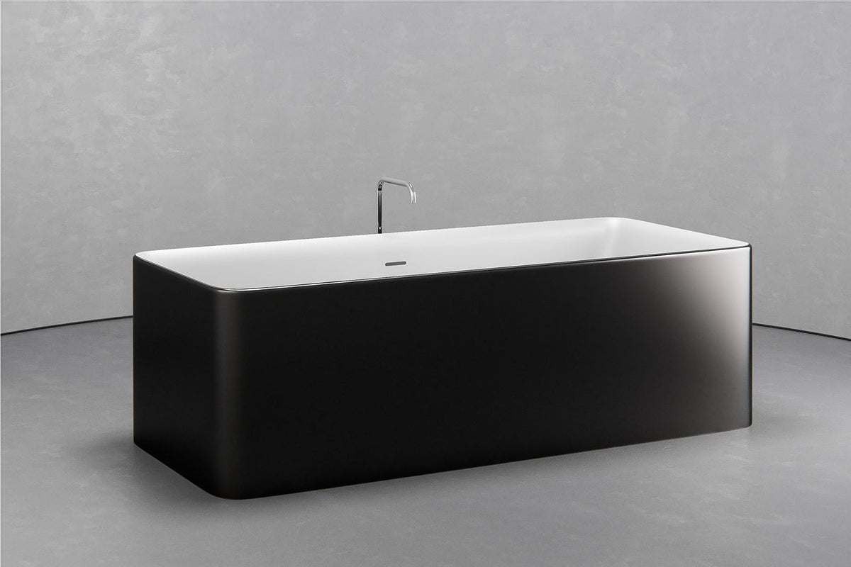 Rectangular Freestanding Concrete Soaking Tub, 92.5 Gallon – view 7