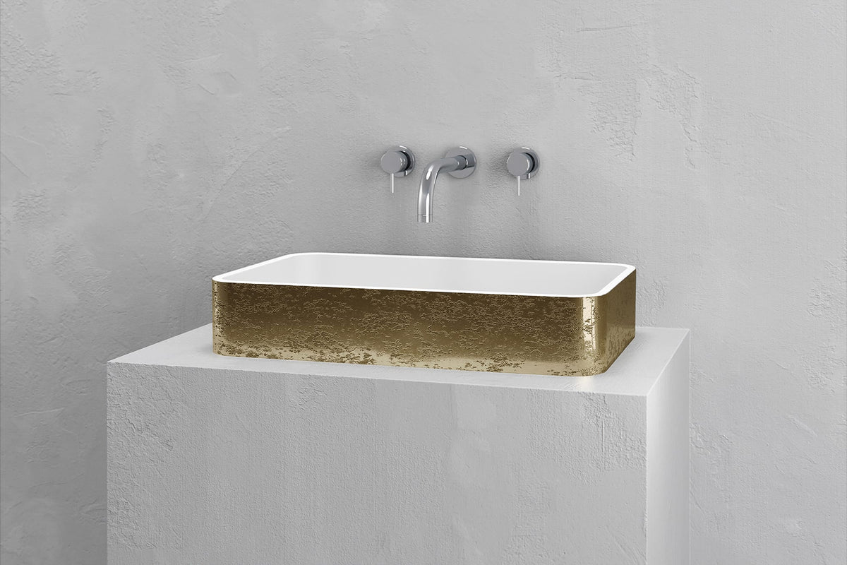 Low-Profile Rectangular Concrete Vessel Sink with Curved Corners – view 18