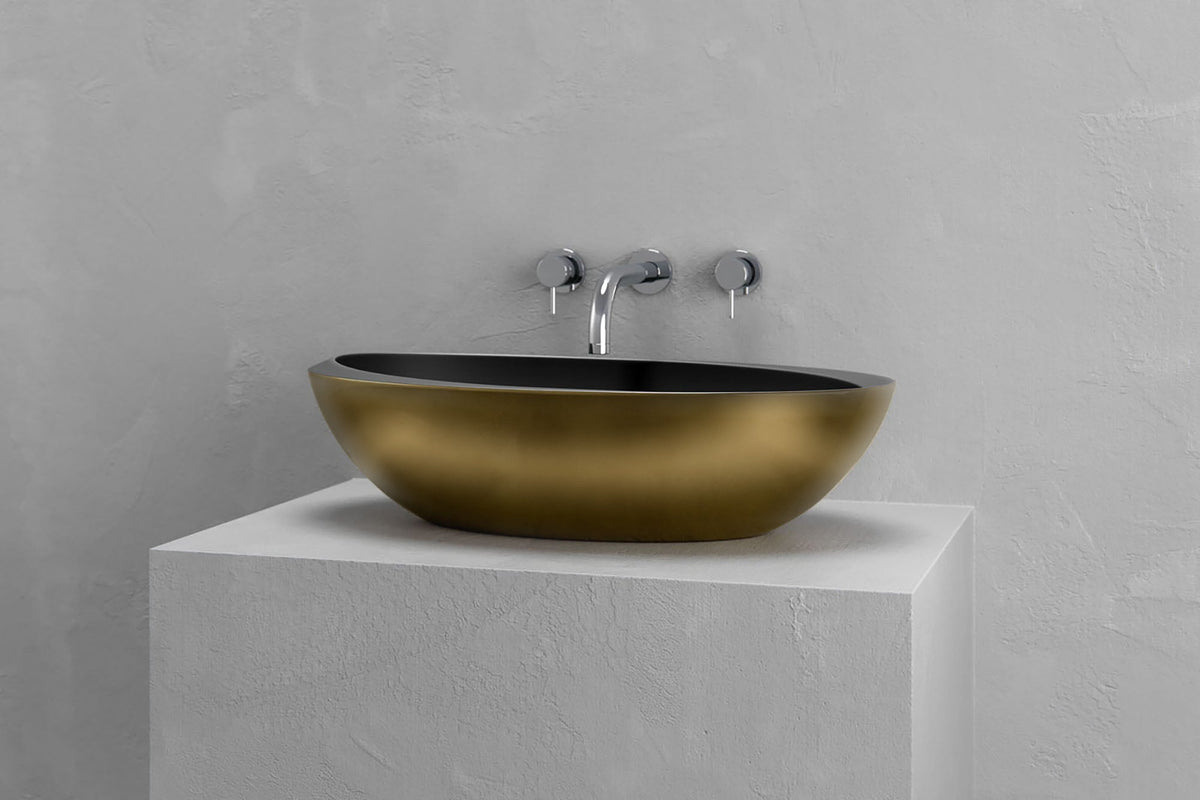 Oval Concrete Vessel Sink with Asymmetric Rim – Bespoke Collection – view 20