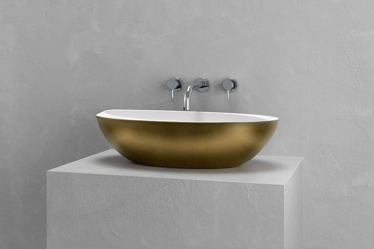 Oval Concrete Vessel Sink with Asymmetric Rim – Bespoke Collection – view 19