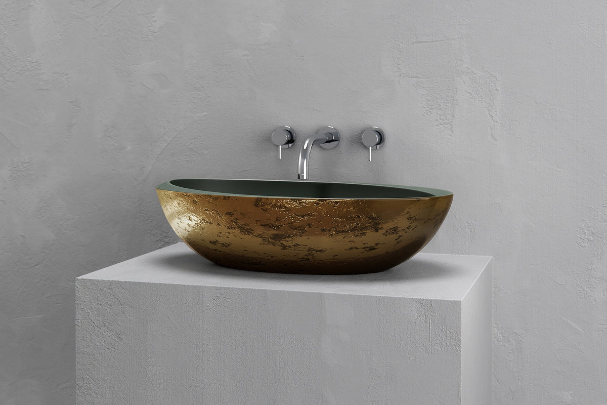 Oval Concrete Vessel Sink with Asymmetric Rim – Bespoke Collection – view 5