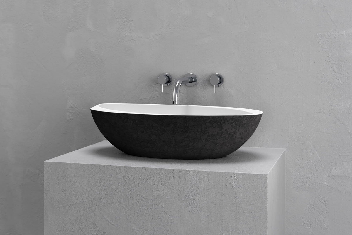 Oval Concrete Vessel Sink with Asymmetric Rim – Bespoke Collection – view 17