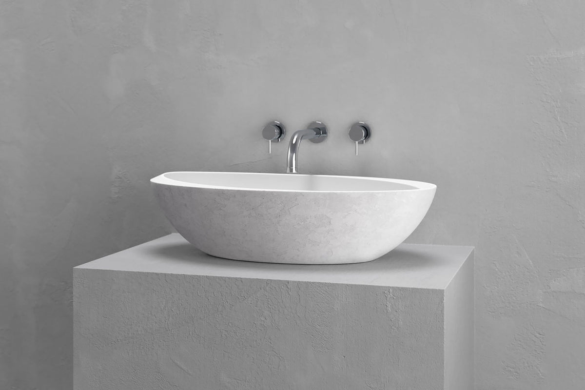 Oval Concrete Vessel Sink with Asymmetric Rim – Bespoke Collection – view 10