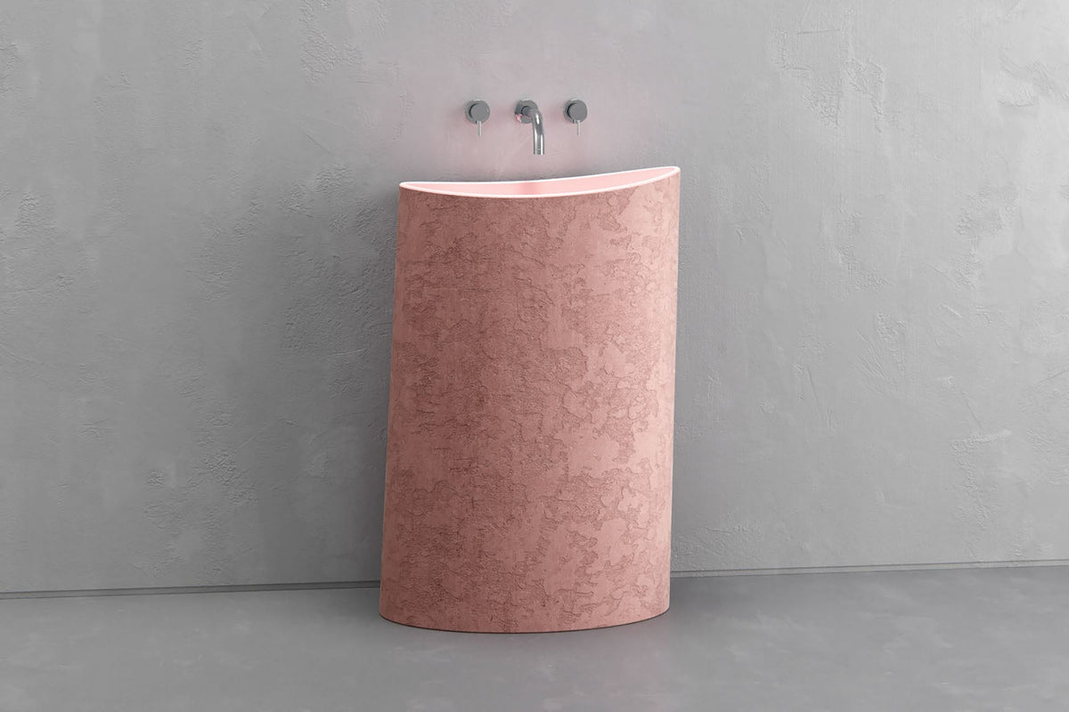 Oval Freestanding Concrete Pedestal Sink – Bespoke Collection – view 3