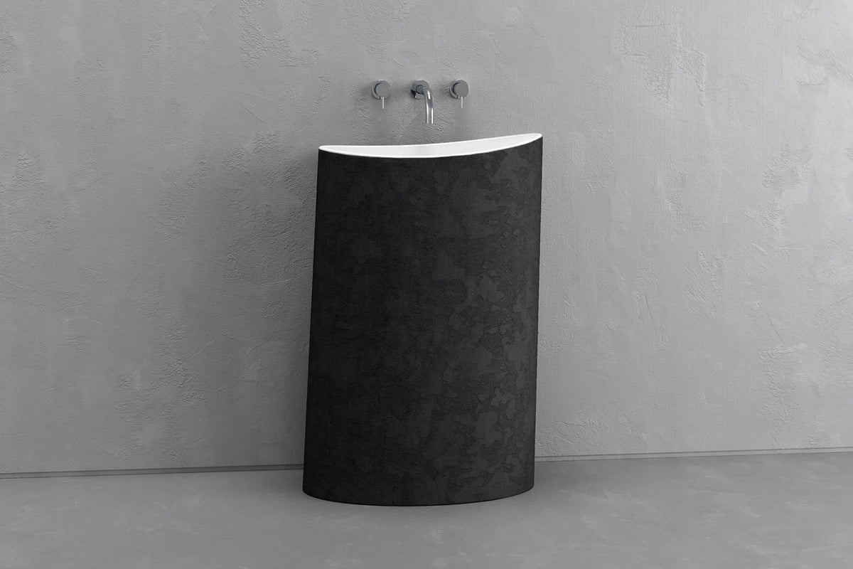 Oval Freestanding Concrete Pedestal Sink – Bespoke Collection – view 16