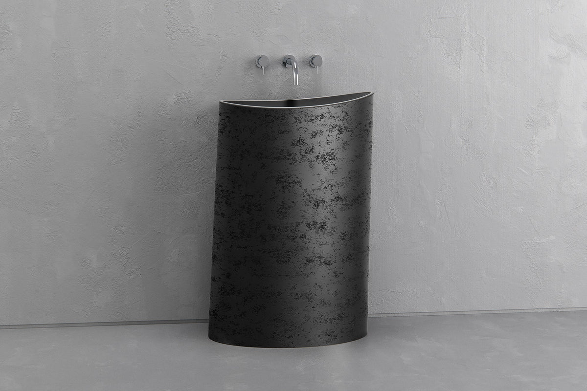 Oval Freestanding Concrete Pedestal Sink – Bespoke Collection – view 8