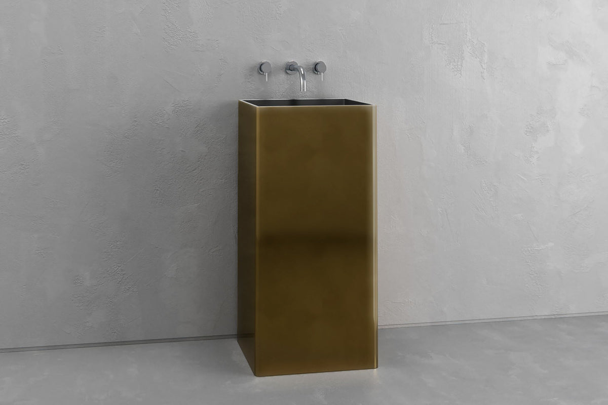 Square Concrete Pedestal Sink for Powder Rooms – Bespoke Collection – view 18