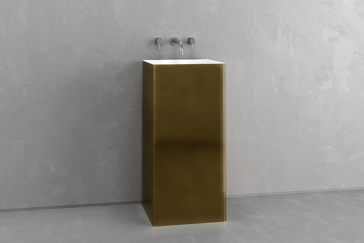 Square Concrete Pedestal Sink for Powder Rooms – Bespoke Collection – view 20