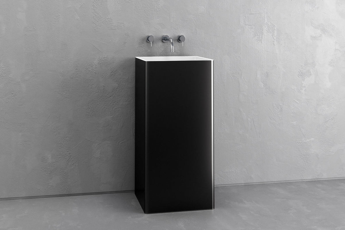 Square Concrete Pedestal Sink for Powder Rooms – Bespoke Collection – view 16