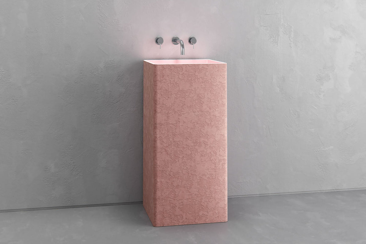 Square Concrete Pedestal Sink for Powder Rooms – Bespoke Collection – view 3