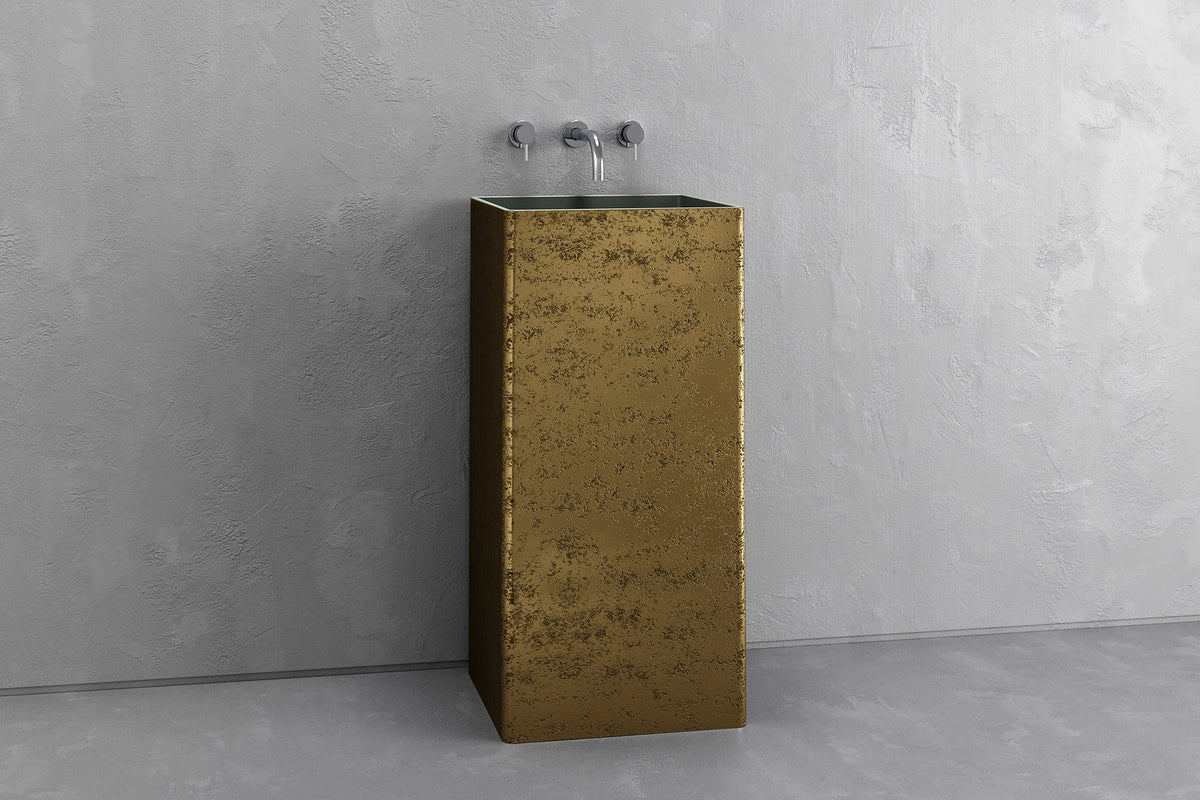 Square Concrete Pedestal Sink for Powder Rooms – Bespoke Collection – view 5