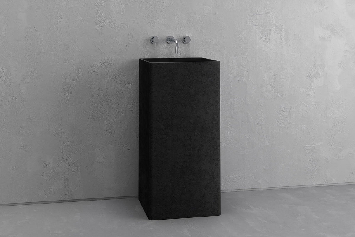 Square Concrete Pedestal Sink for Powder Rooms – Bespoke Collection – view 7