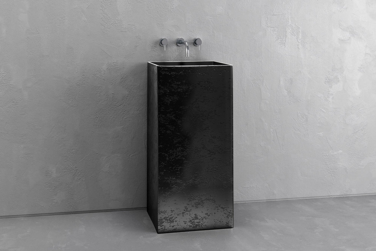 Square Concrete Pedestal Sink for Powder Rooms – Bespoke Collection – view 8