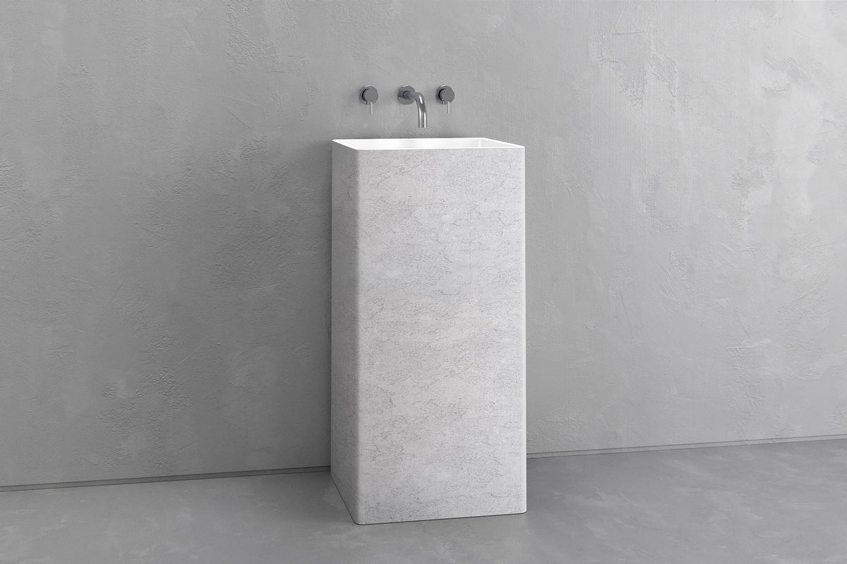 Square Concrete Pedestal Sink for Powder Rooms – Bespoke Collection – view 15