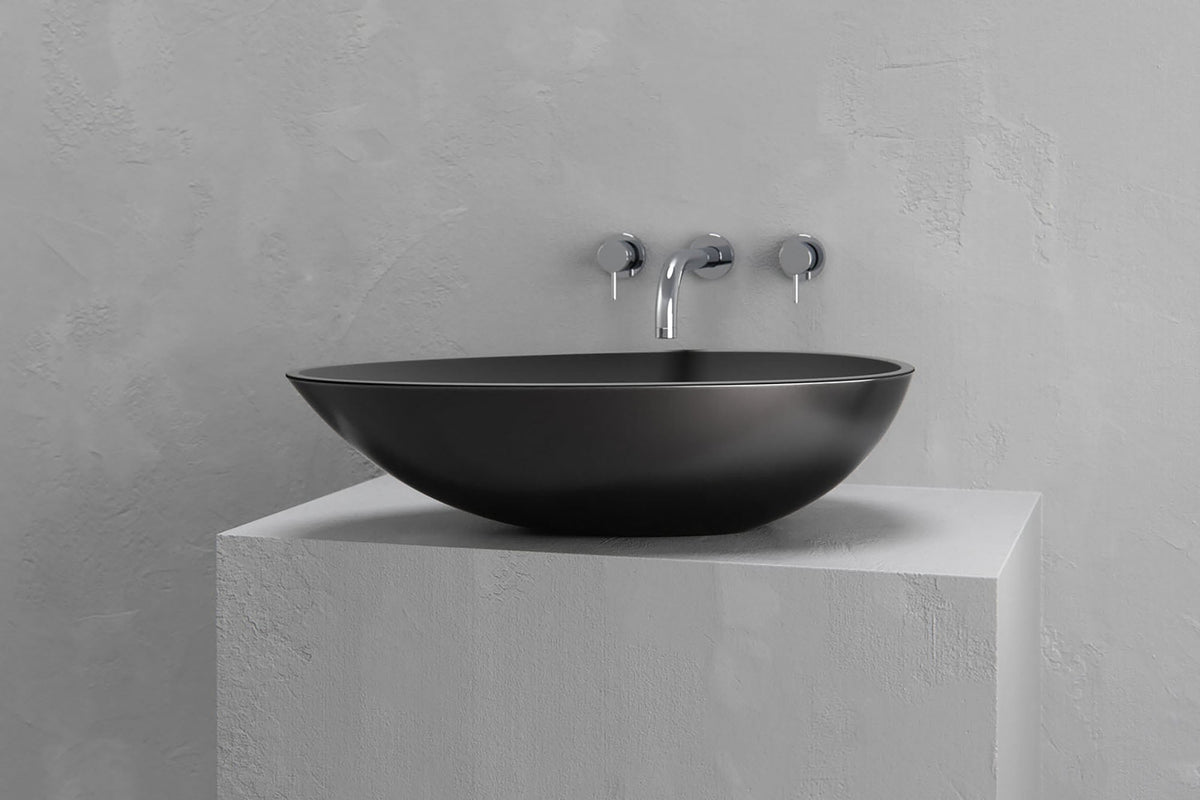 Egg-Shaped Concrete Vessel Sink with Custom Finishes – view 2