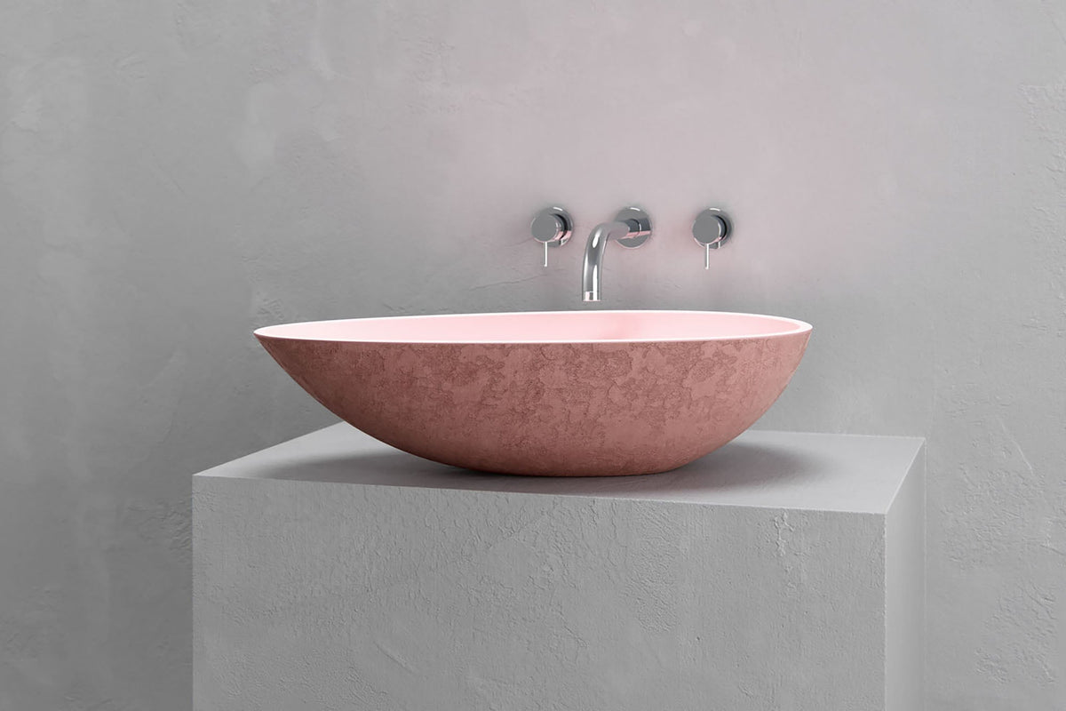Egg-Shaped Concrete Vessel Sink with Custom Finishes – view 3