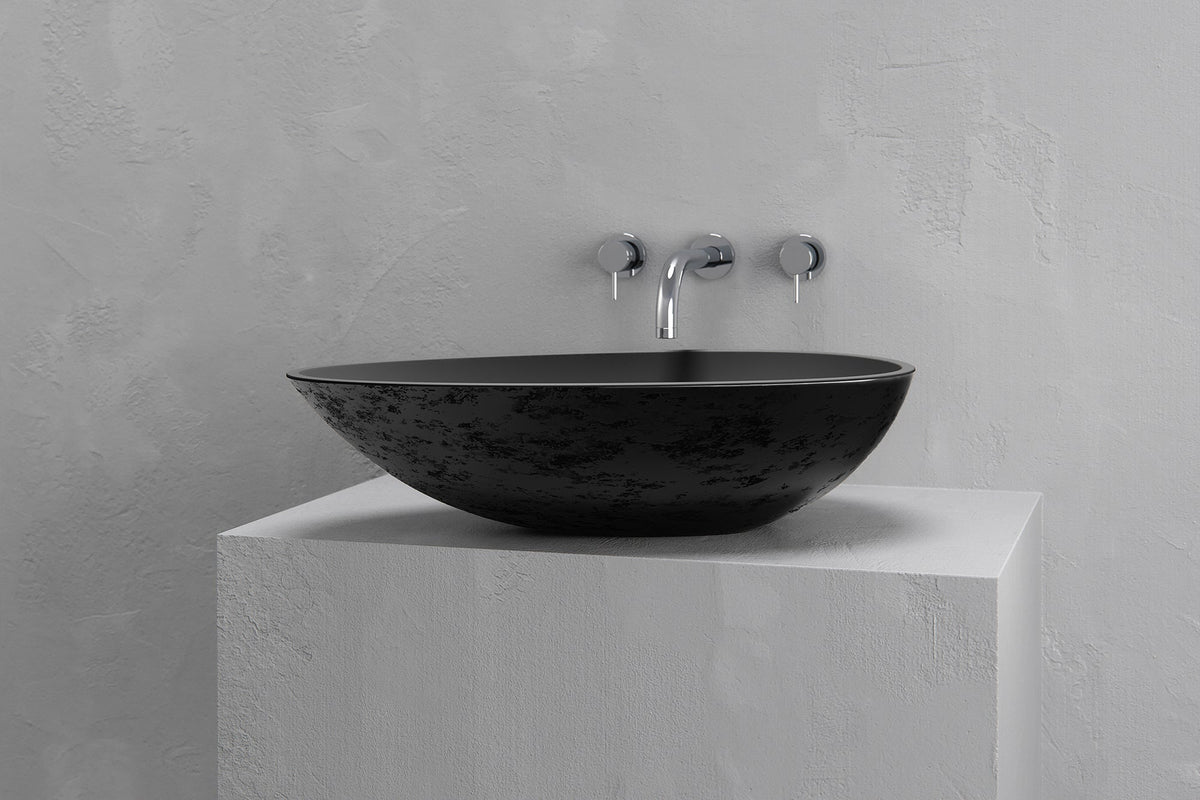 Egg-Shaped Concrete Vessel Sink with Custom Finishes – view 7