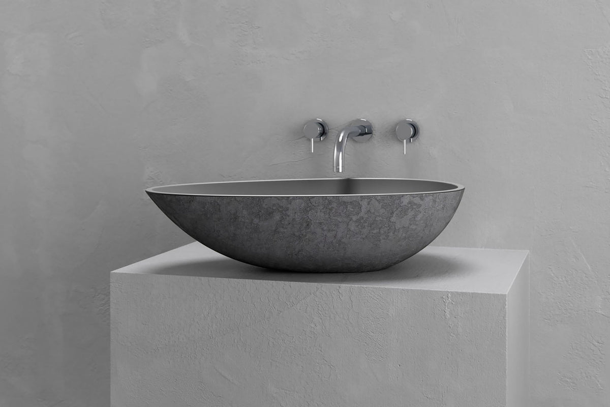 Egg-Shaped Concrete Vessel Sink with Custom Finishes – view 8