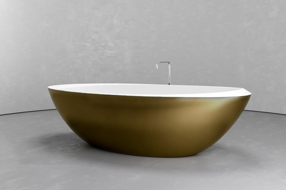 Extra-Large Oval Freestanding Concrete Bathtub – Bespoke Collection – view 3