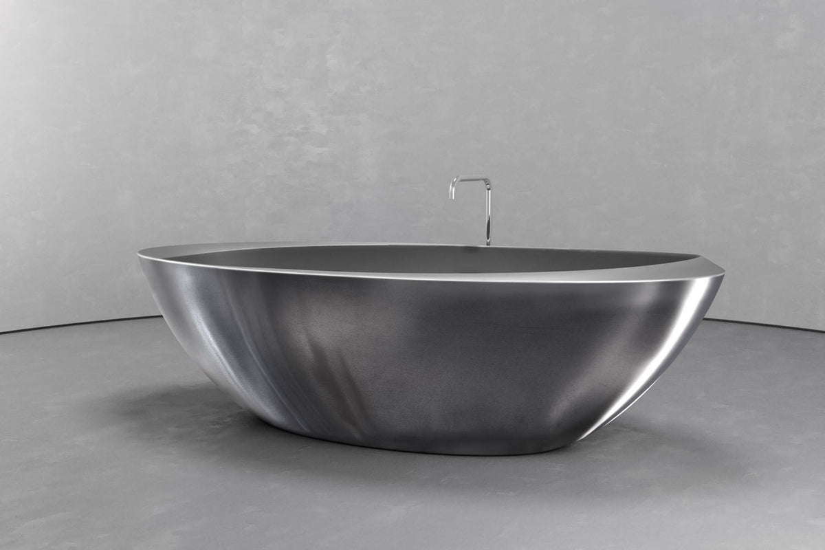 Extra-Large Oval Freestanding Concrete Bathtub – Bespoke Collection – view 4