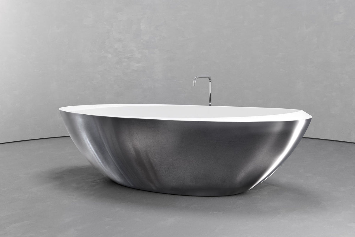 Extra-Large Oval Freestanding Concrete Bathtub – Bespoke Collection – view 5