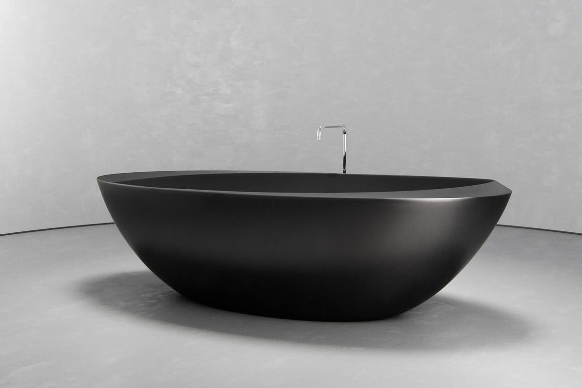 Extra-Large Oval Freestanding Concrete Bathtub – Bespoke Collection – view 6
