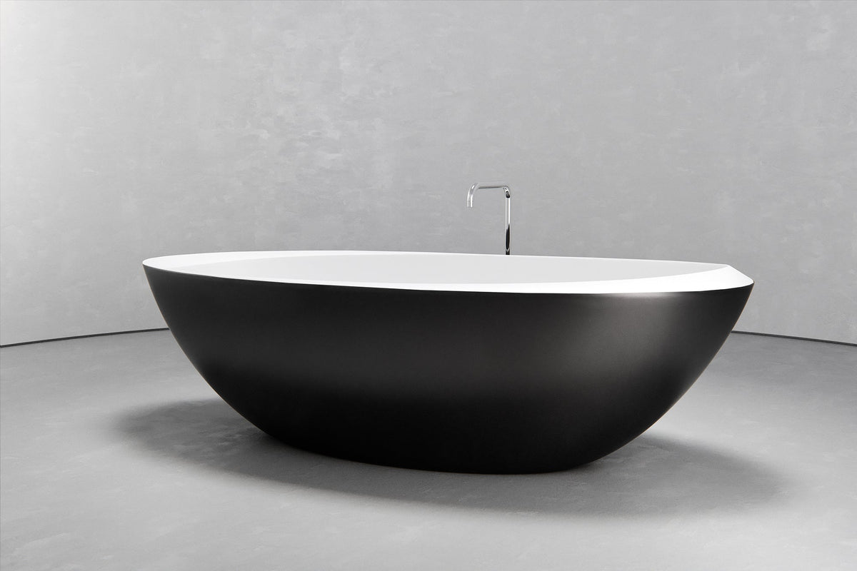 Extra-Large Oval Freestanding Concrete Bathtub – Bespoke Collection – view 7