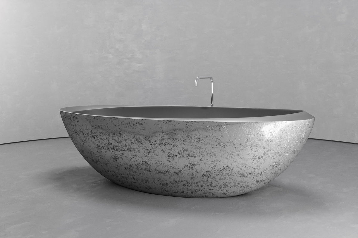 Extra-Large Oval Freestanding Concrete Bathtub – Bespoke Collection – view 12