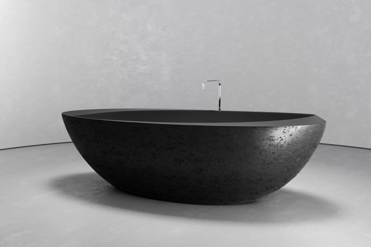 Extra-Large Oval Freestanding Concrete Bathtub – Bespoke Collection – view 14