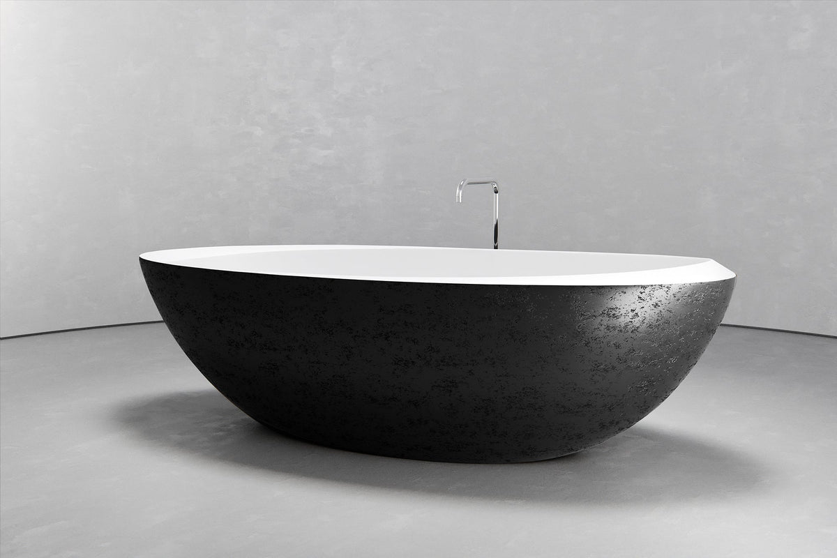 Extra-Large Oval Freestanding Concrete Bathtub – Bespoke Collection – view 15
