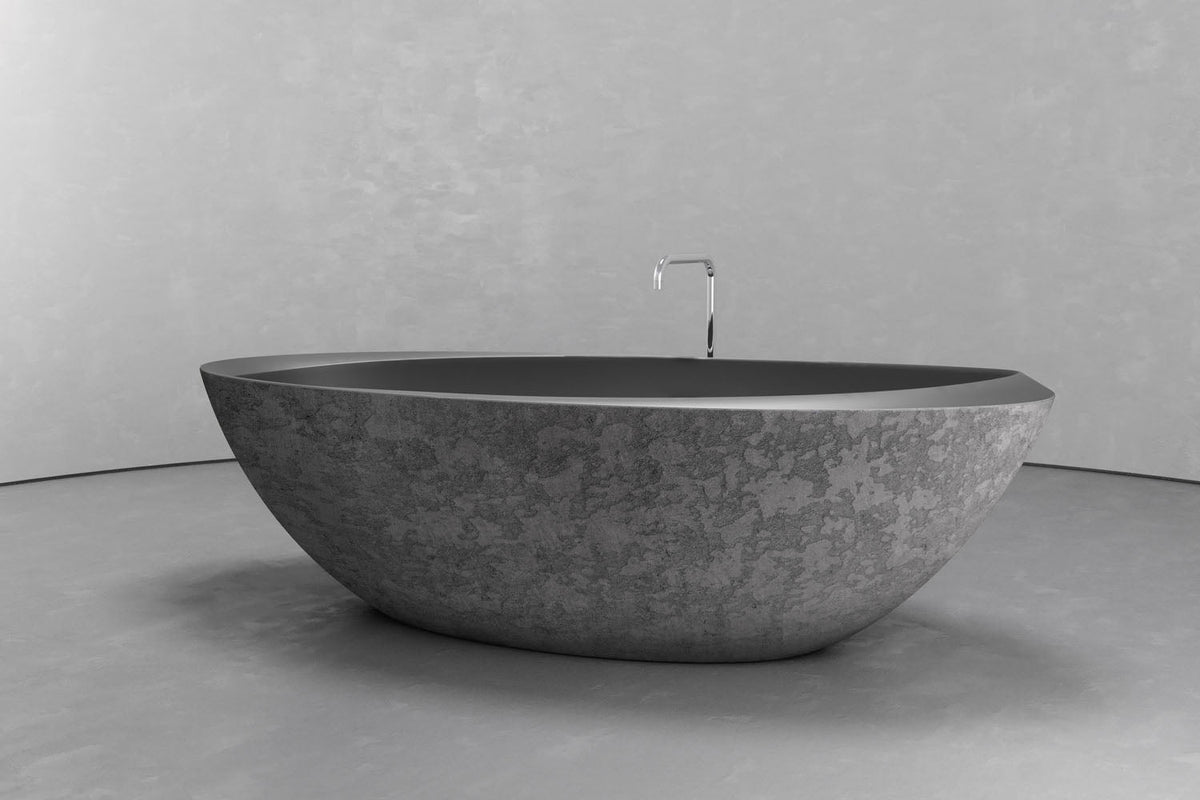 Extra-Large Oval Freestanding Concrete Bathtub – Bespoke Collection – view 16