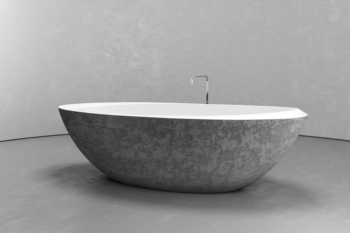 Extra-Large Oval Freestanding Concrete Bathtub – Bespoke Collection – view 17