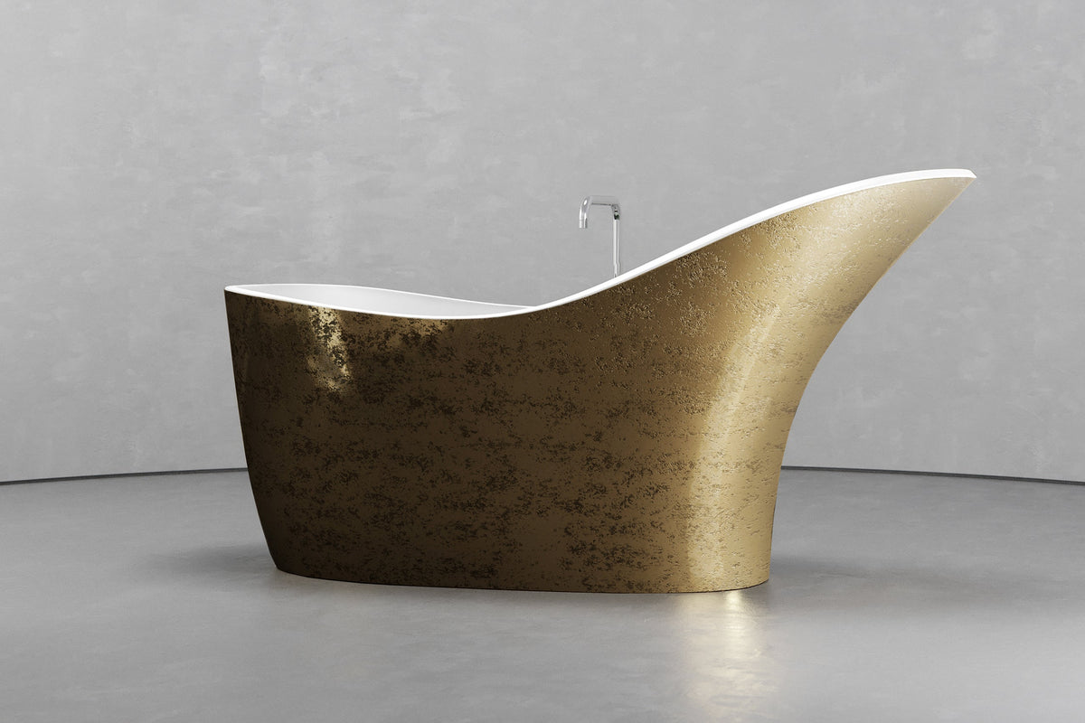 High-Back Slipper Freestanding Concrete Bathtub – Bespoke Collection – view 18