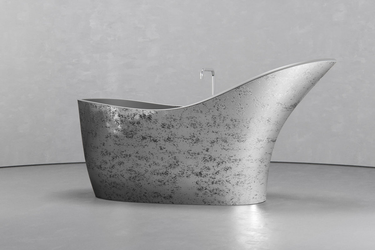High-Back Slipper Freestanding Concrete Bathtub – Bespoke Collection – view 5