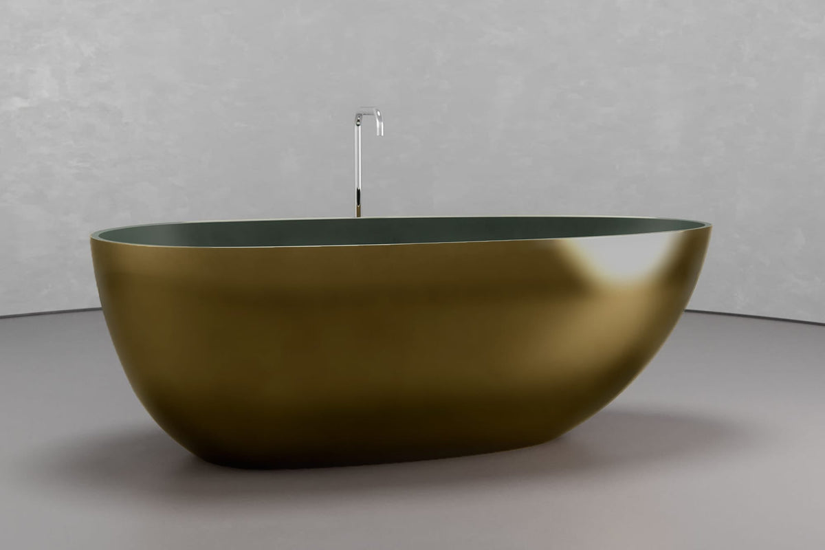 Egg-Shaped Freestanding Concrete Bathtub – Bespoke Collection – view 2