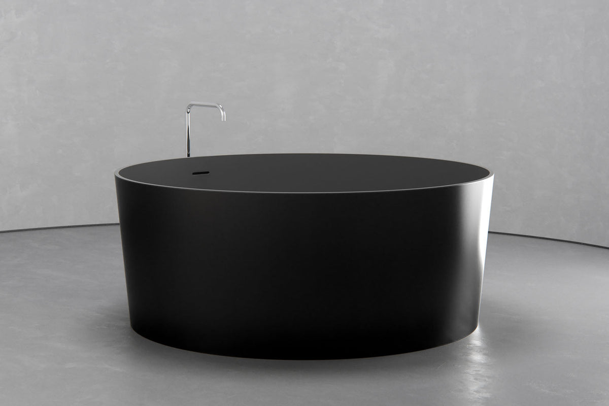 Round Japanese Soaking Tub in Freestanding Concrete, 161.9 Gallon – view 6