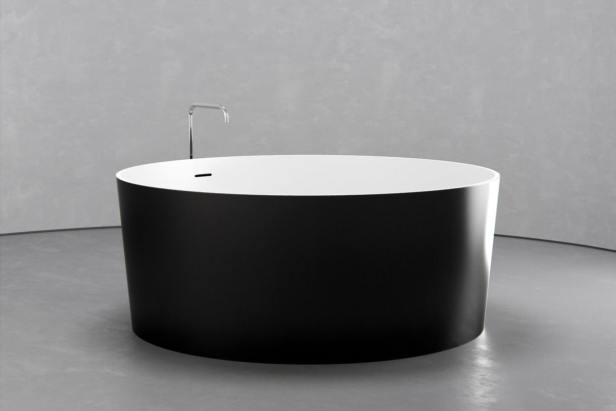 Round Japanese Soaking Tub in Freestanding Concrete, 161.9 Gallon – view 7