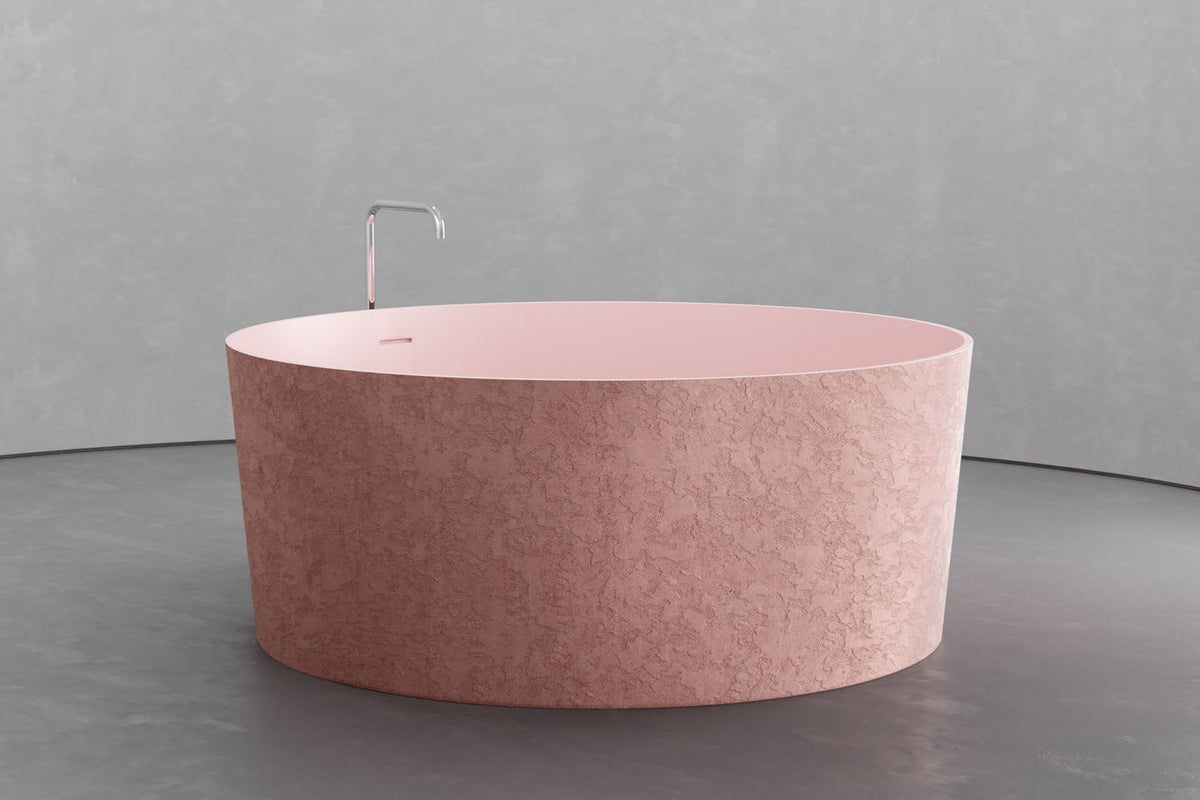 Round Japanese Soaking Tub in Freestanding Concrete, 161.9 Gallon – view 8