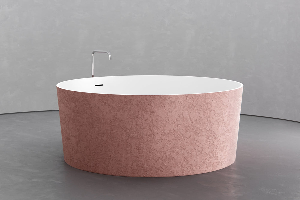 Round Japanese Soaking Tub in Freestanding Concrete, 161.9 Gallon – view 9
