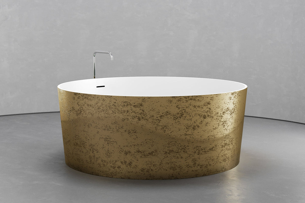 Round Japanese Soaking Tub in Freestanding Concrete, 161.9 Gallon – view 12