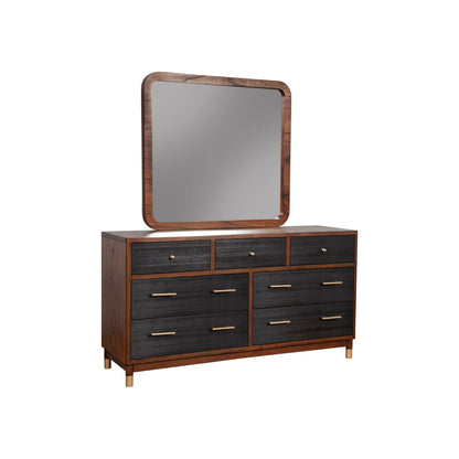 Belham Transitional Dresser Mirror in Dark Walnut Mahogany – view 4