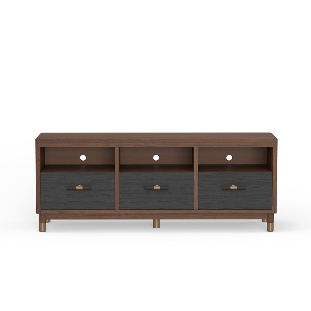 Belham Two-Tone TV Console, Dark Walnut and Black – view 7