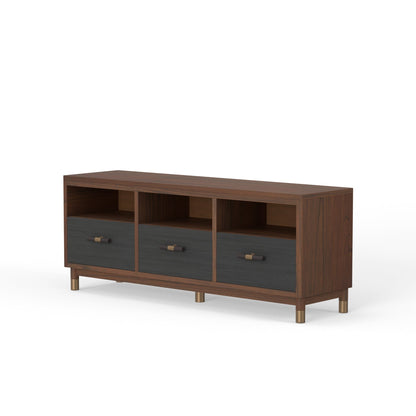 Belham Two-Tone TV Console, Dark Walnut and Black – view 8