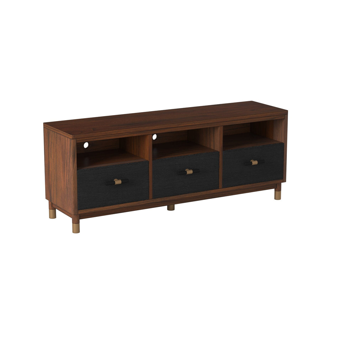 Belham Two-Tone TV Console, Dark Walnut and Black – view 3