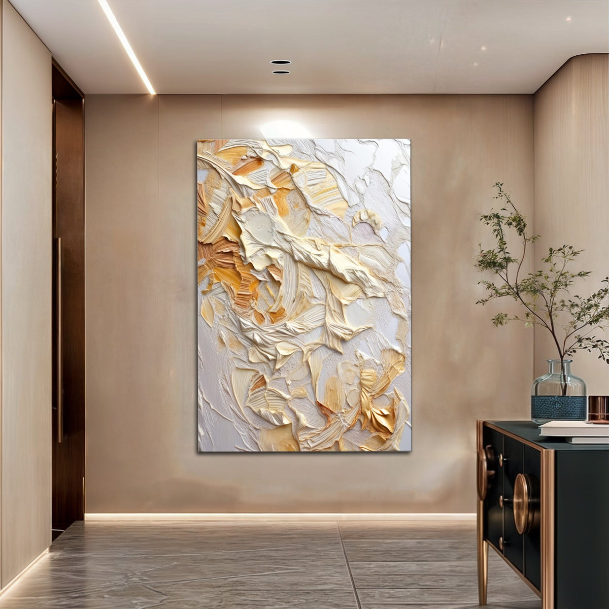 Minimalist Wave Abstract Canvas Wall Art, Gallery Wrapped – view 2