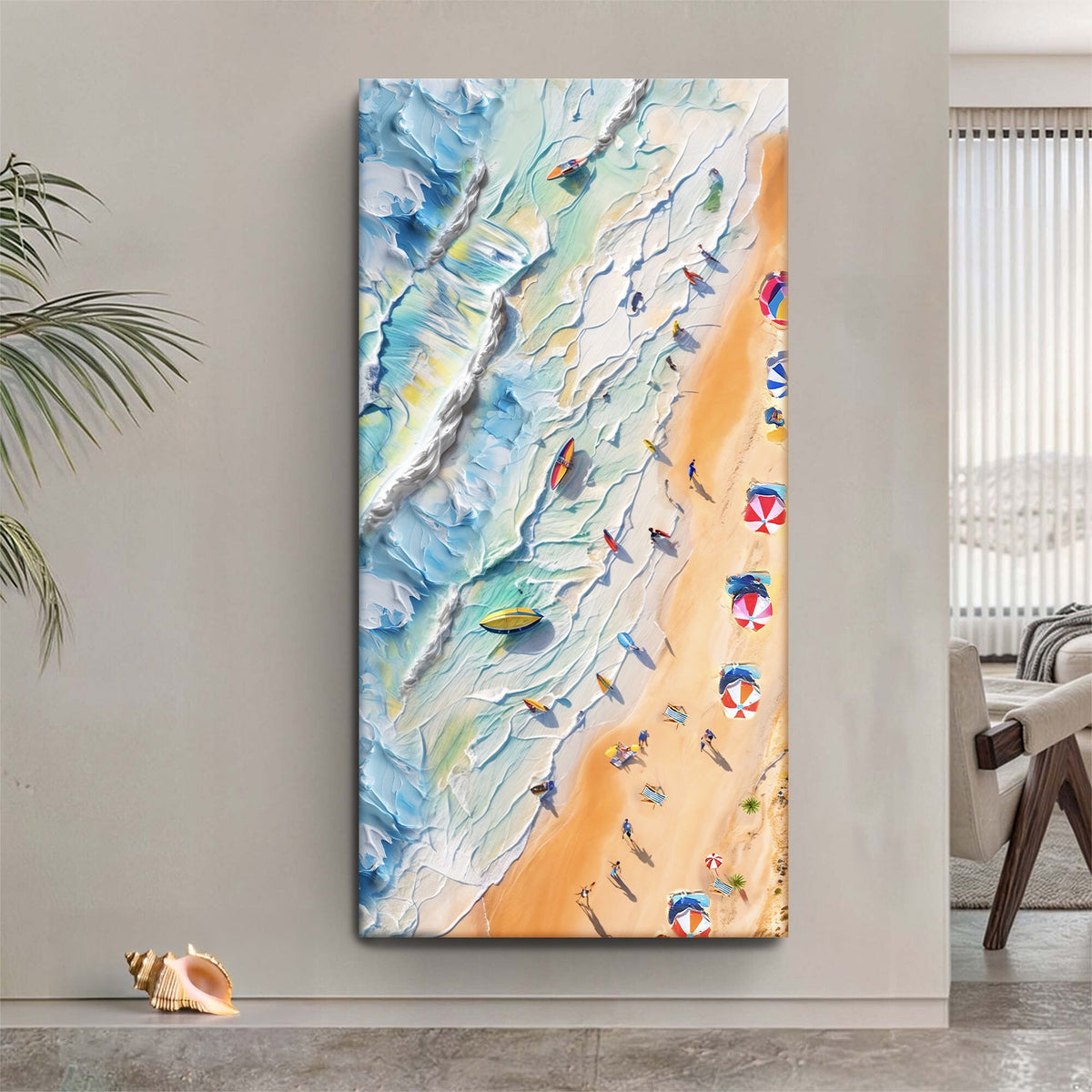 Beach Days Coastal Canvas Wall Art III, Wide Gallery Wrapped Print – view 3
